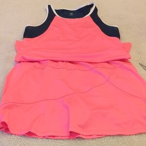 Tail Activewear Women's Set Pink Sleeveless Top Skort Outfit